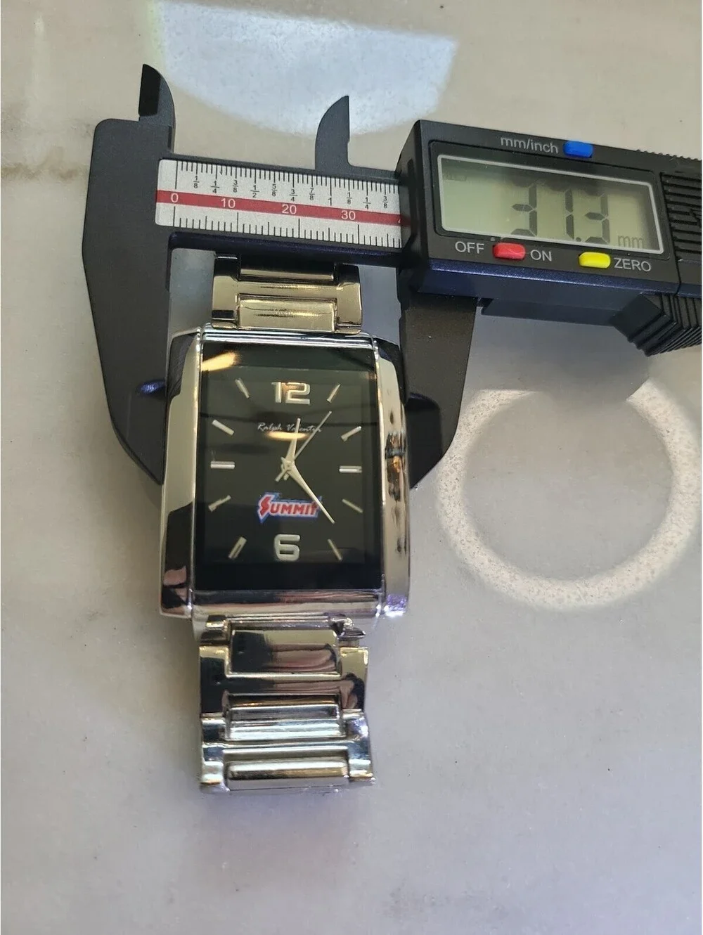 Men's Quartz Tank Watch Working New Battery Automobilia 37mm Summit Racing Parts